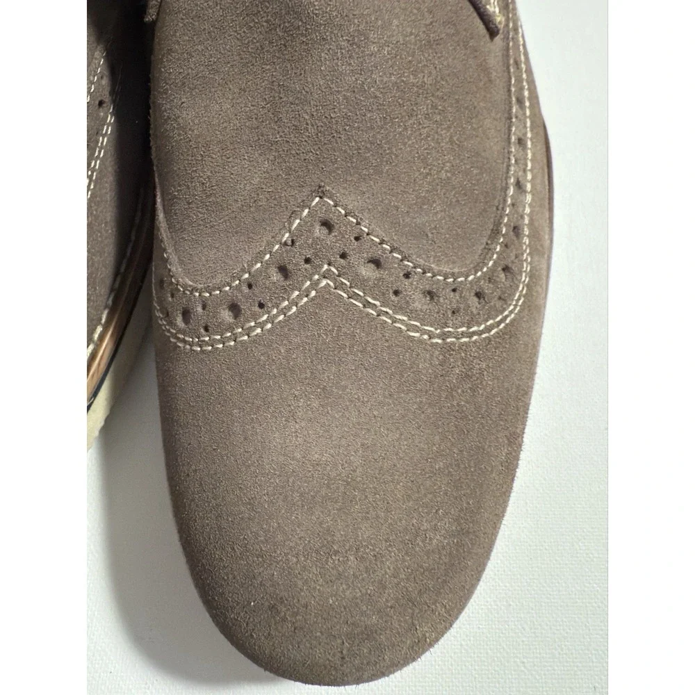 GH Bass Baltimore Mens Grey Leather Wingtip Chukka Boots 12M